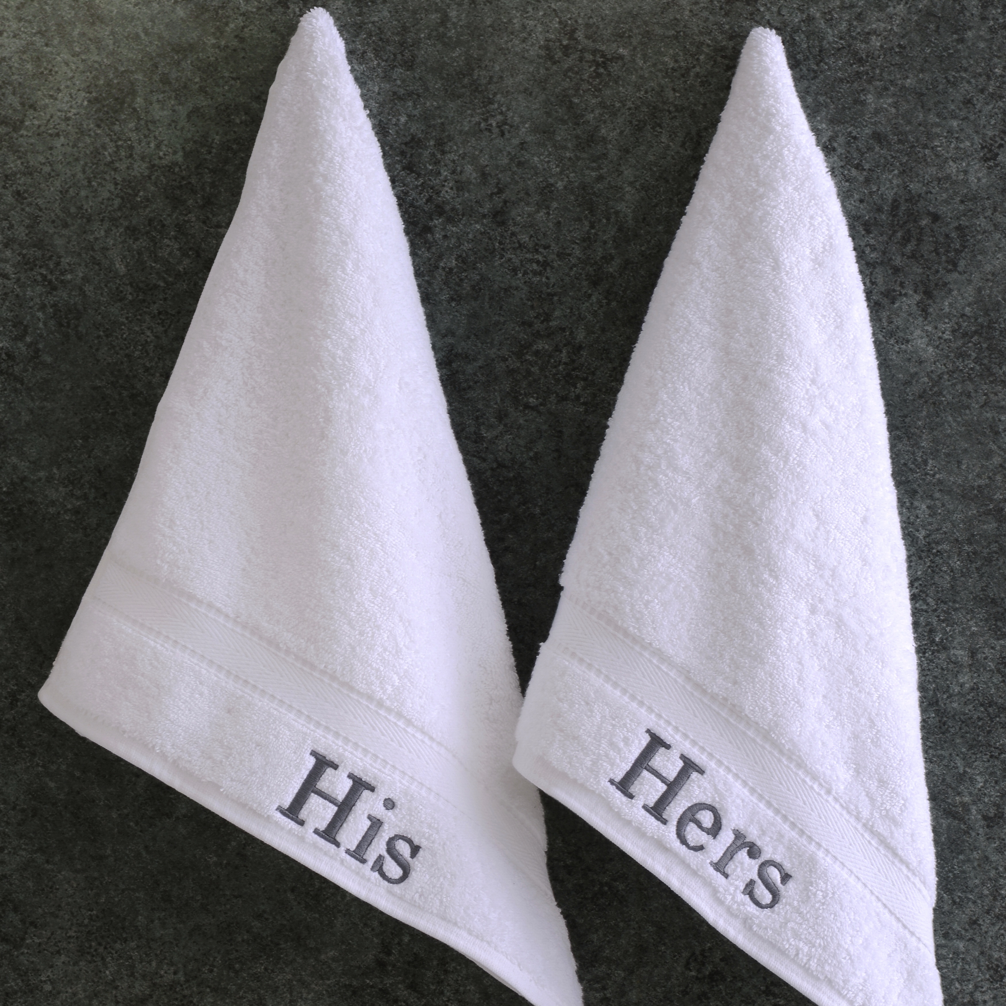 His/hers Embroidered Towel Hand Bath Sheet 
