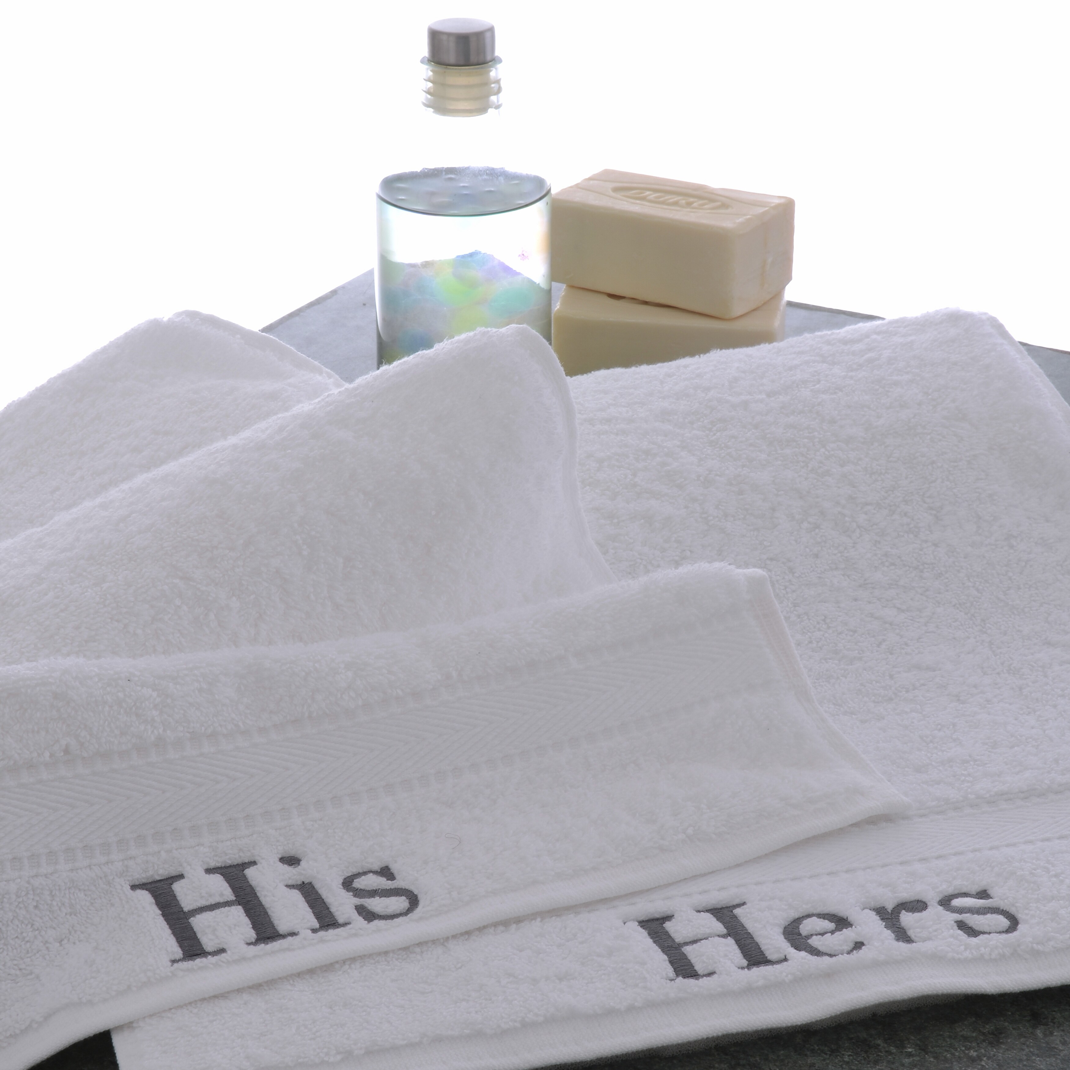 Luxury Cotton Personalized Hand Towels Set of 2 Choose Color