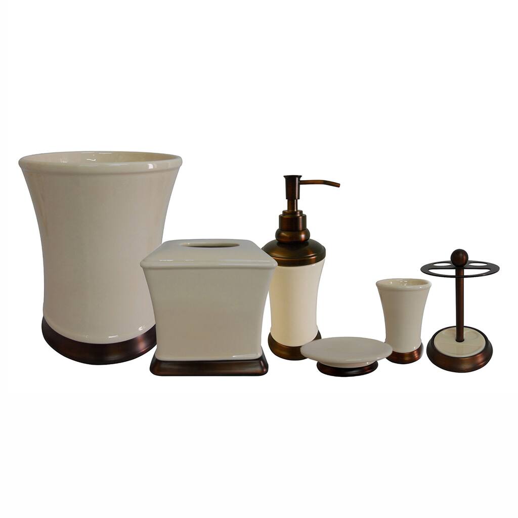 Emerson Ivory Bath Accessory 6-piece Set