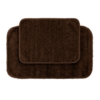 Plush Deluxe Espresso 2 piece Bath Rug Set Bath Rugs