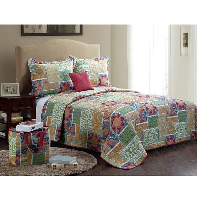VCNY Catalina Red 5piece Quilt Set Free Shipping Today Overstock
