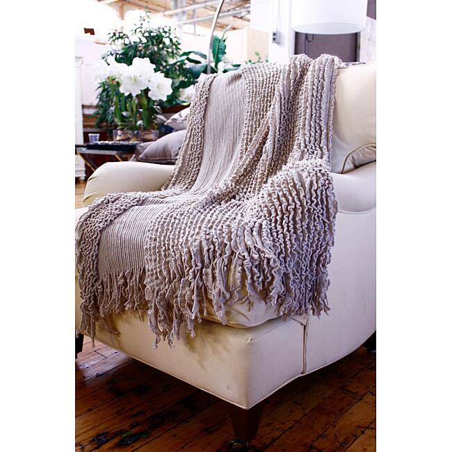 Charlotte Camel Tan Ruffle Throw