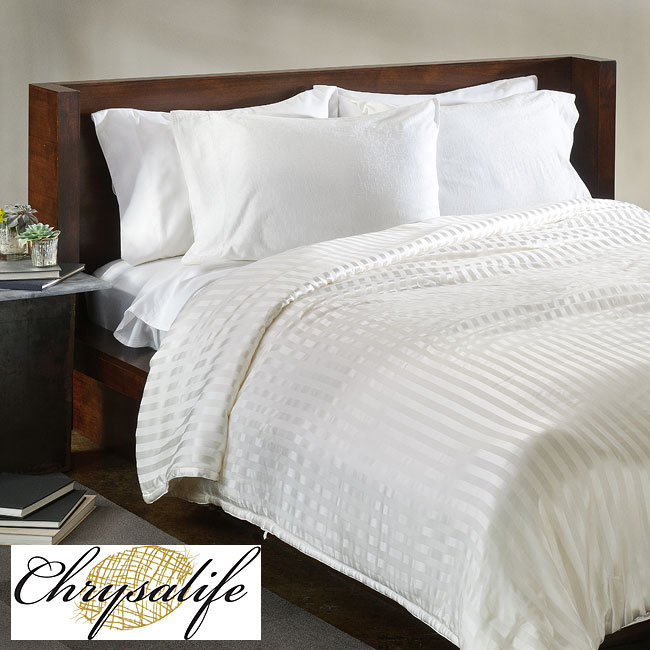 Chrysalife Silk-filled Stripe Jacquard Silk California King-size Comforter