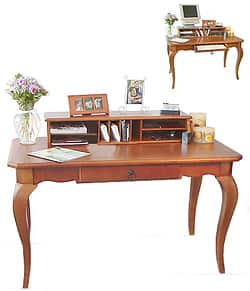 Shop French Provincial Pine Desk With Hutch Top Overstock 29201