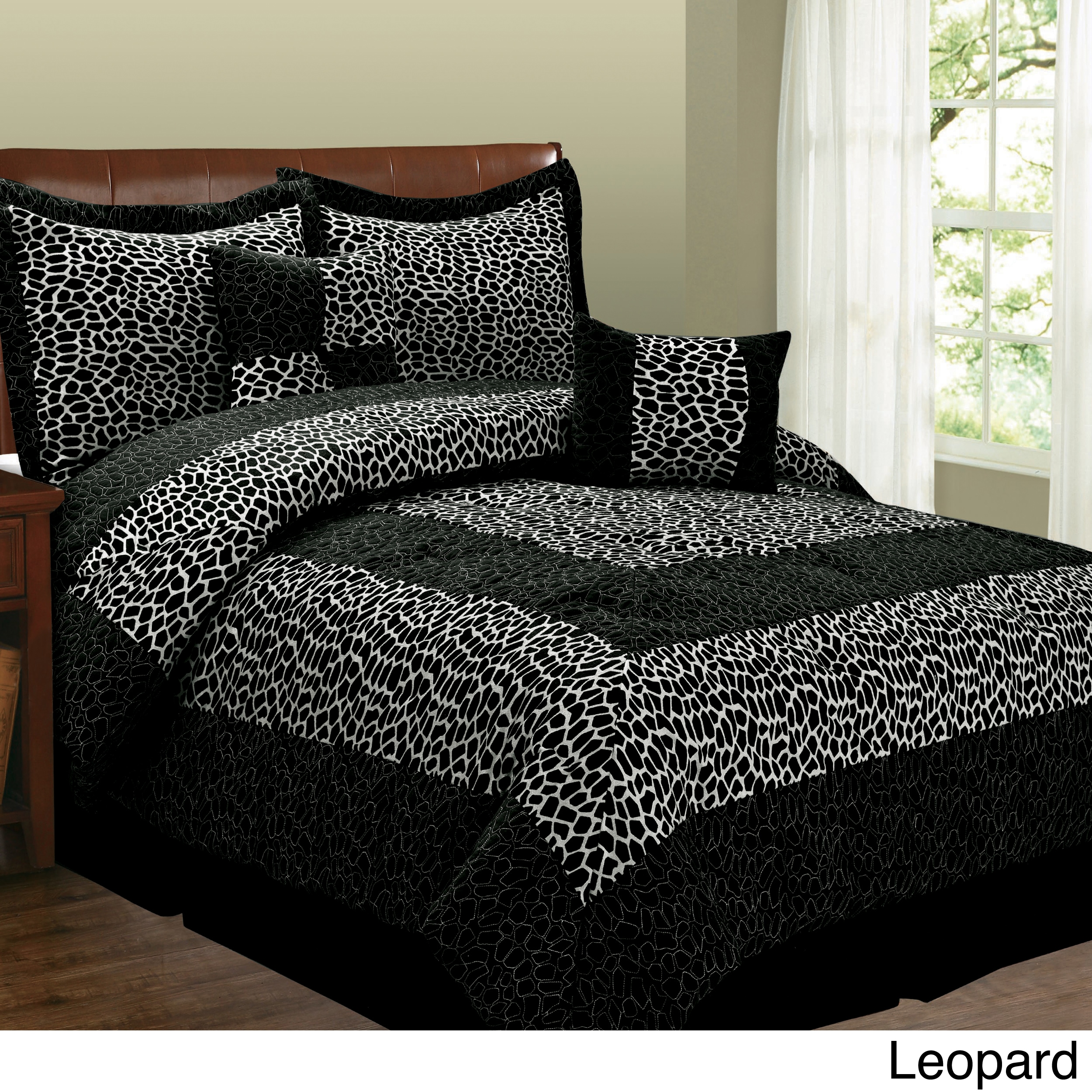 King Size Leopard Animal Print Comforter Set Bedding Soft Micro