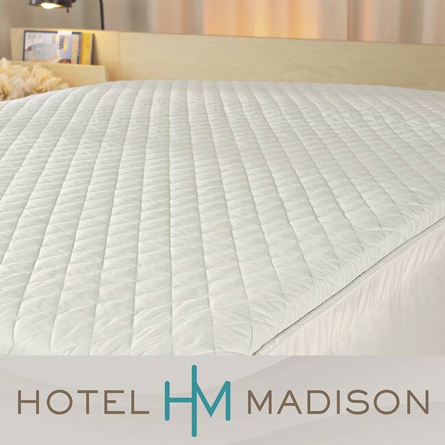 Hotel Madison Plush Comfort Quilted Featherbed or Fiberbed Cover
