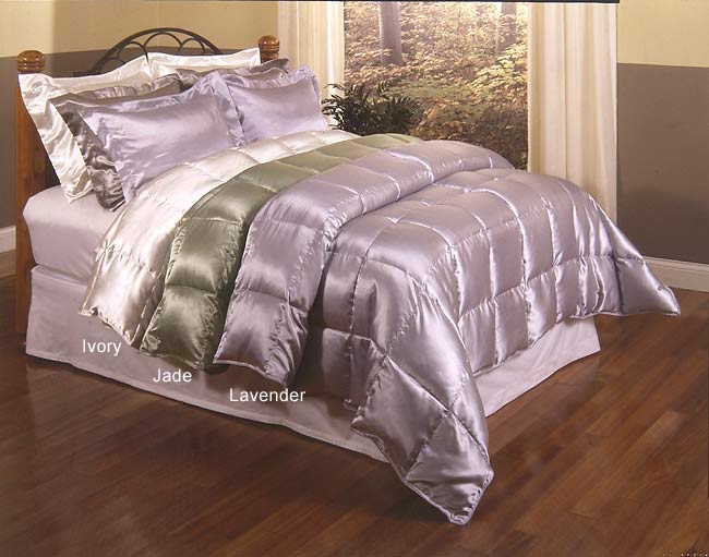 satin down comforters