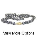   14k Gold Black Akoya Pearl High Luster 36 inch Necklace (6.5 7 mm