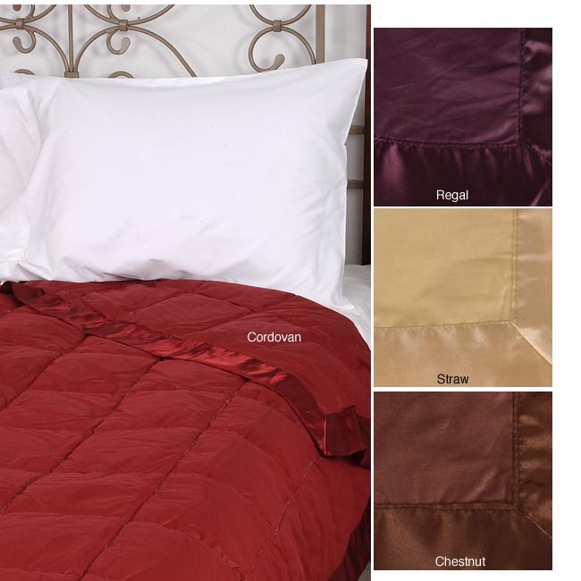 Joseph Abboud Oversized Classic Satin Trim Down Blanket Free Shipping