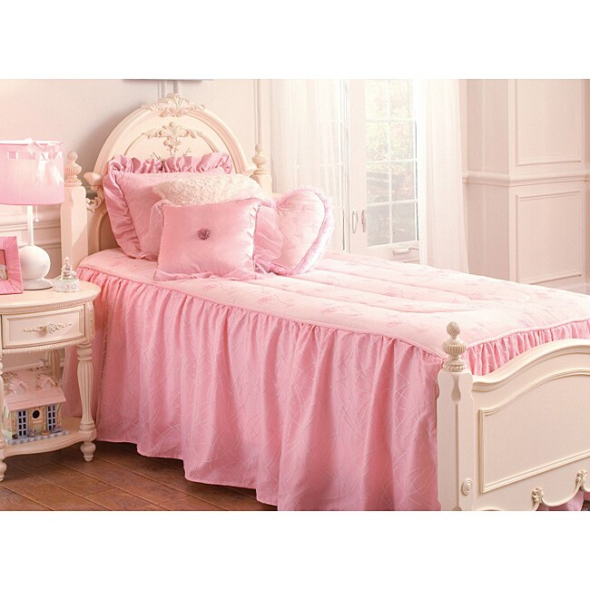 Shop Pink Princess Twin Size 3 Piece Comforter Set Free Shipping