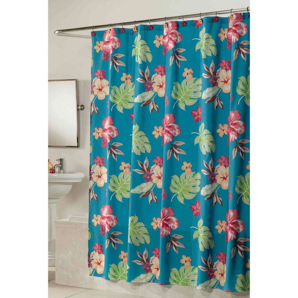Kiki Fabric Shower Curtain and Hook Set