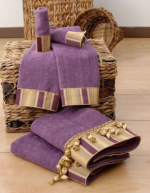 Marquis Purple Towels Set Of 6 By Avanti Free Shipping Today Marquis Purple Towels Set Of 6 By Avanti