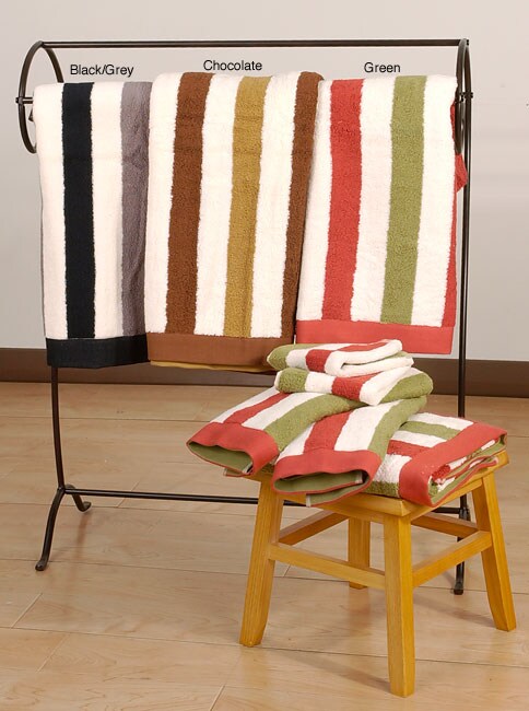 Buddemeyer Espresso Stripe Towels (Set of 6)