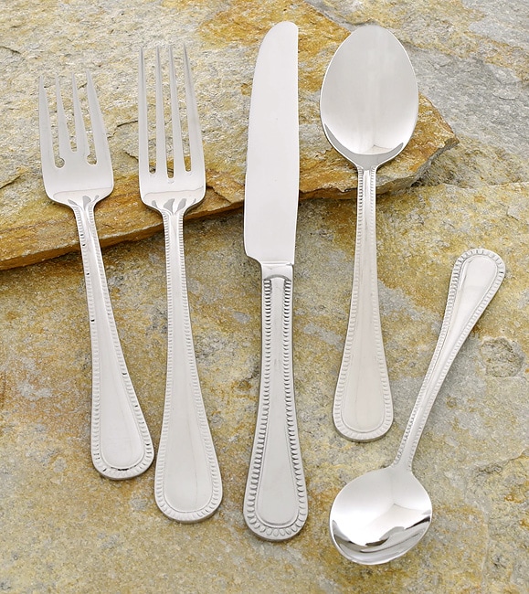 Cuisinart 45 piece Tuscan Bead Flatware Set