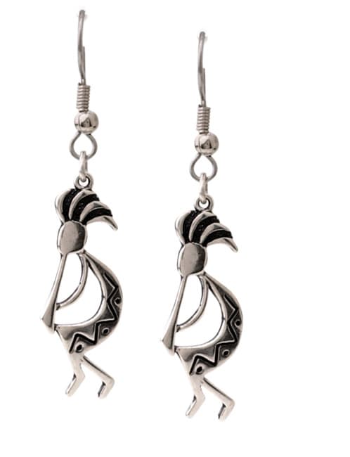 Sterling Silver Kokopelli Earrings  