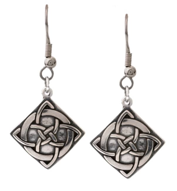 Sterling Silver Celtic Vision Knot Earrings  
