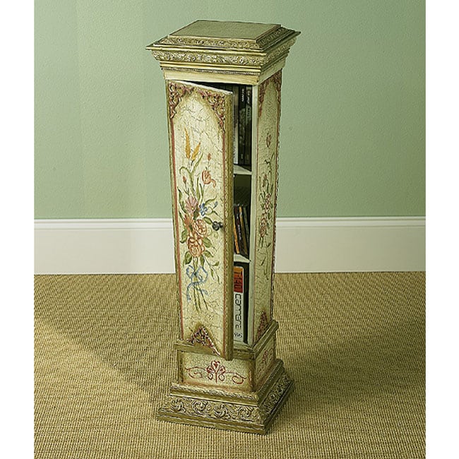 Hand painted Floral Storage Pedestal  