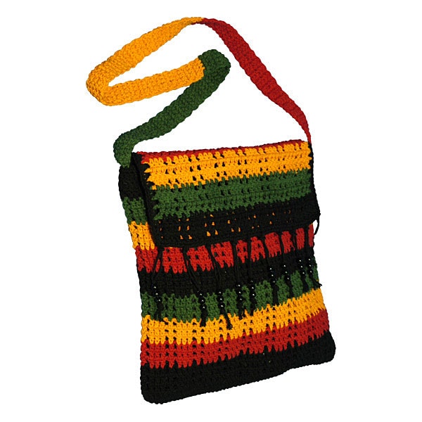 Handcrafted Rasta Colored Hemp Shoulder Bag(Thailand)  
