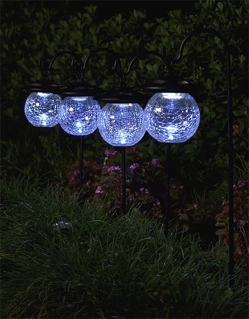 Crackled Glass Solar Lights (Set of 6) - Free Shipping Today