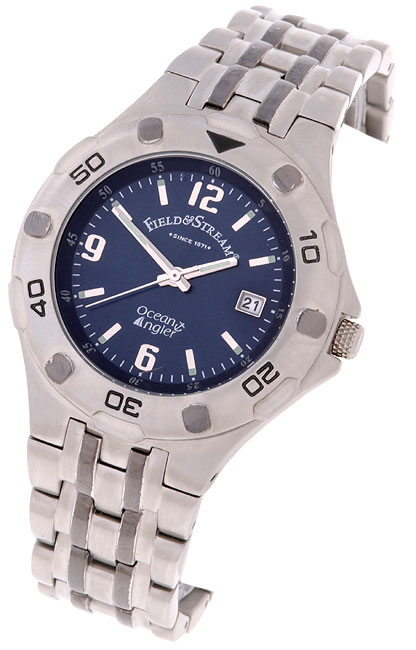 Field & Stream Mens Blue Dial Ocean Angler Watch  