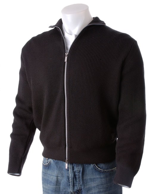 Zegna Mens (Medium) Charcoal Cardigan  