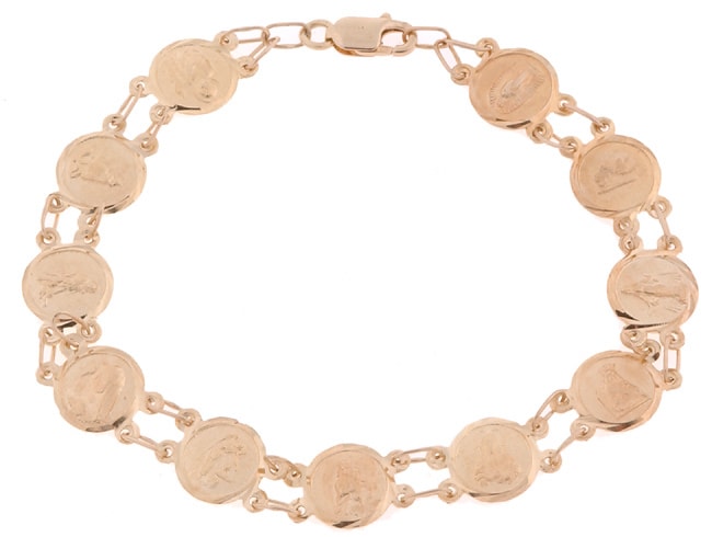 14k Gold Saint Medals Bracelet - Free Shipping Today - Overstock.com ...