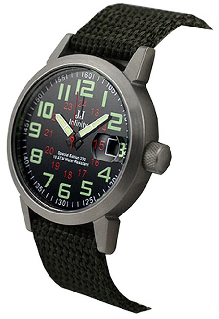Jules Jurgensen Men's Military Time Strap Watch - Free Shipping Today