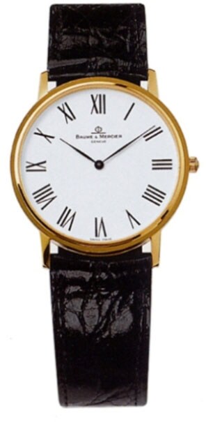 baume & mercier 18k gold mens watch