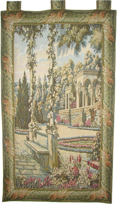 Large Vertical Lake Como Gardens Tapestry  