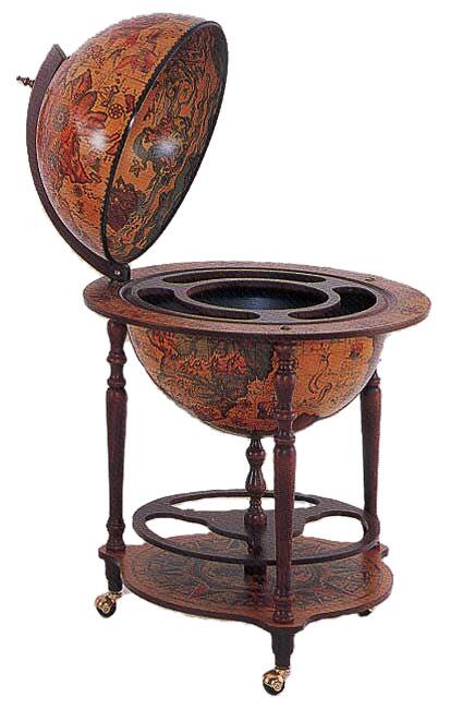 Italian 16th Century Style World Globe Bar