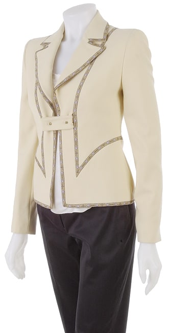 Versace Italian Size 38 Beige Jacket