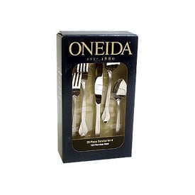 Oneida 20 Piece Satin Tribeca Pattern Flatware Set