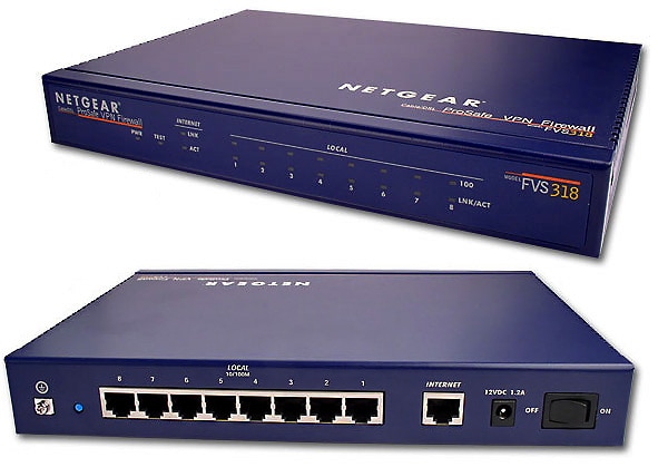 Netgear FVS318 8 port Switch VPN Firewall Router (Refurbished 