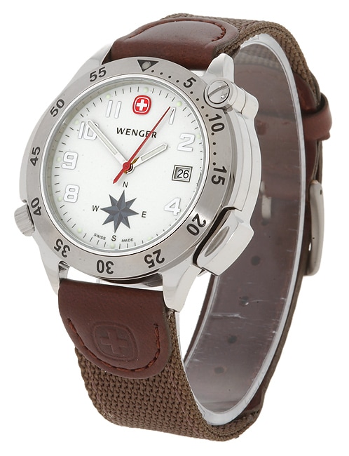 wenger watch with analog compass