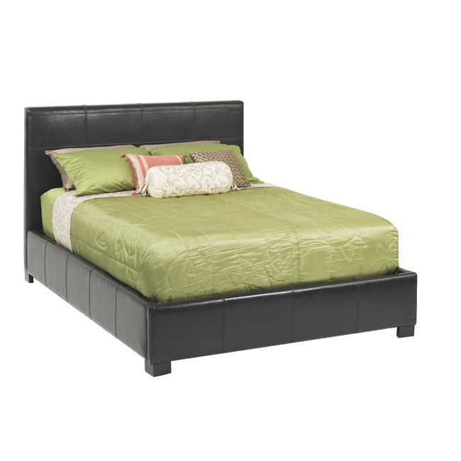 Leather Full-size Lift Storage Bed