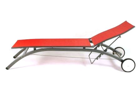 Calais Red Sunbed Lounge Chair  