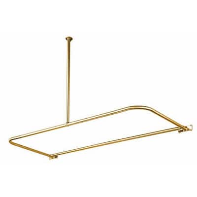 Kingston Brass D-Type Polished Brass Shower Rod