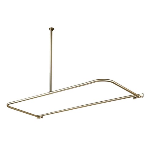 D-Type Brushed Nickel Shower Rod