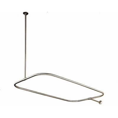 Kingston Brass Rectangular Brushed Nickel Shower Rod