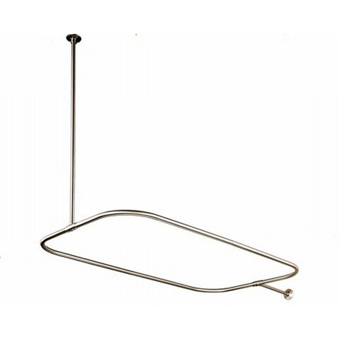 Kingston Brass Rectangular Brushed Nickel Shower Rod