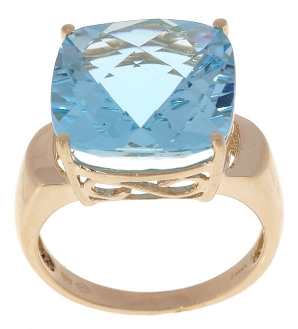 10 karat Yellow Gold Blue Topaz Ring