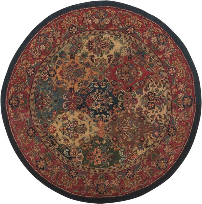 Hand tufted Baktarri Navy/ Multi Round Wool Rug (6 Round)