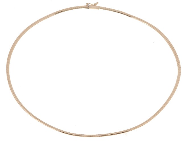 14k Gold 2.5 mm 16 inch Omega Necklace  