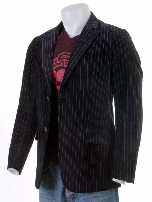 You Mens Velvet Pinstripe Blazer