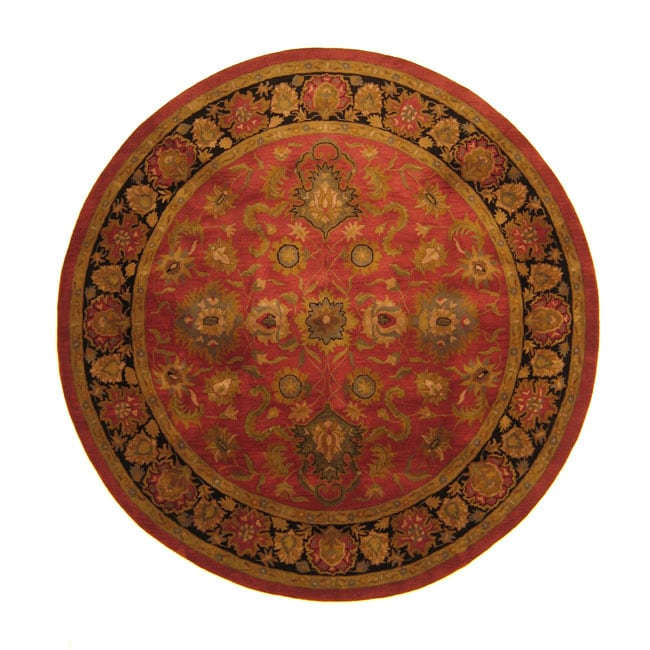 (6 Round) Hand tufted Navin Rose Wool Rug