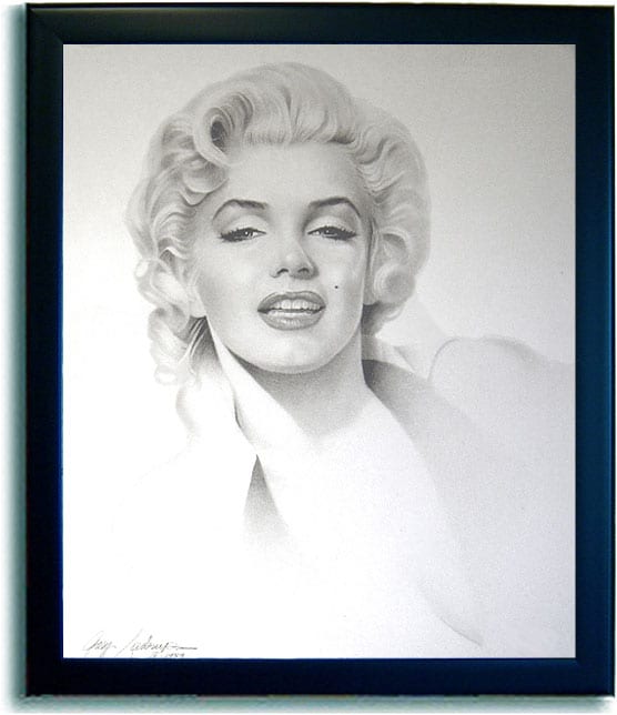 Monroe Framed Canvas Art by Gary Saderup  