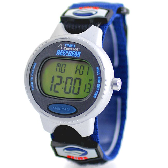 Timex Men's Reef Gear i-Control Blue Strap Watch - 10176738 - Overstock ...