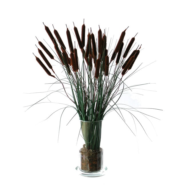 Silk Cattail Floral Arrangement  