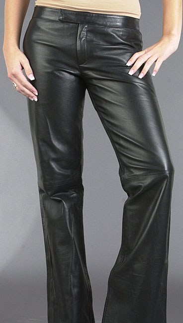 Prague Bootcut Black Leather Pants - Free Shipping Today - Overstock ...