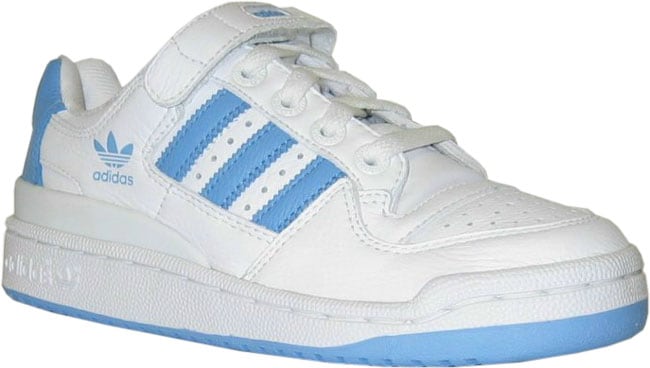 blue and white youth basketball shoes